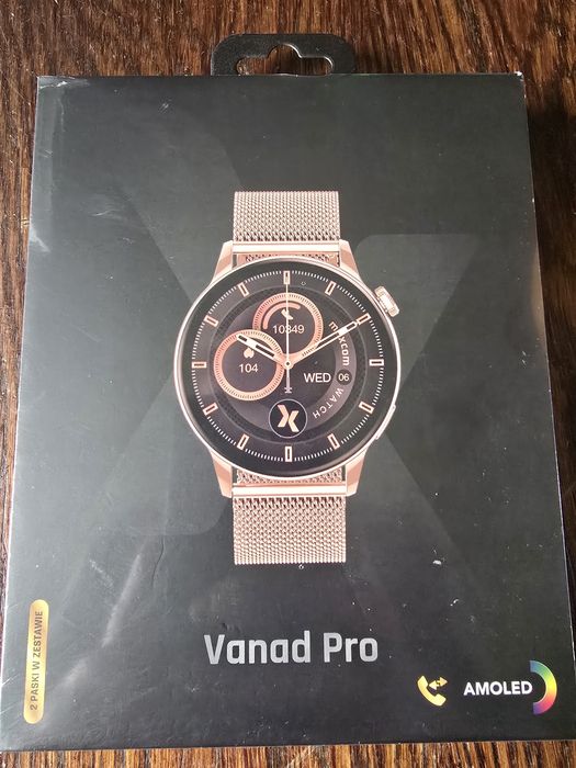 Smartwatch Maxcom FW58 Vanad Pro Złoty Nowy  Gwarancja