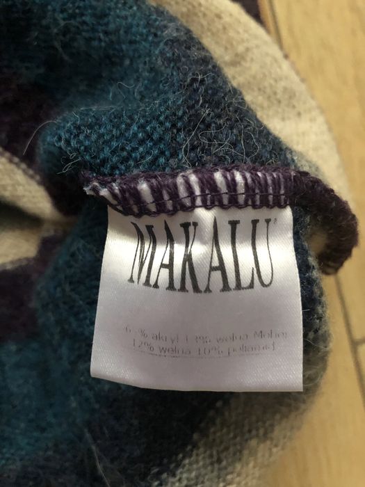 Swetrowa sukienka w paski z wełną i mogerem Makalu 38