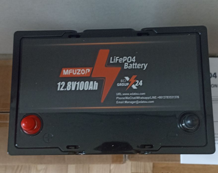 Новий акумулятор LiFePO4 MFUZOP 12.8V 100Ah (1280Wh) з Smart BMS