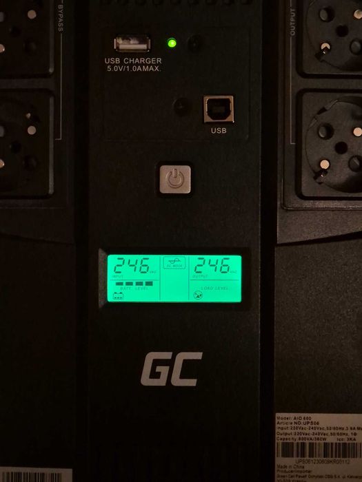 UPS Green Cell 600VA (GC UPS06) | 100% SPRAWNY | Kupiony w 2024
