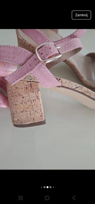 Buty sandałki 39 różowe