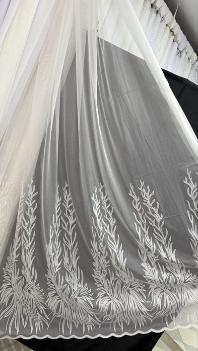 Бамбук вишивка тюль тюлі штори штора мікровелюр юлекаут