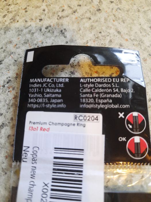 Premium CHAMPAGNE RING, L-style, pierścienie do darta