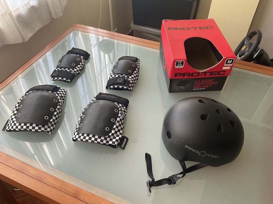 capacete e protecoes skate M PRO-TEC