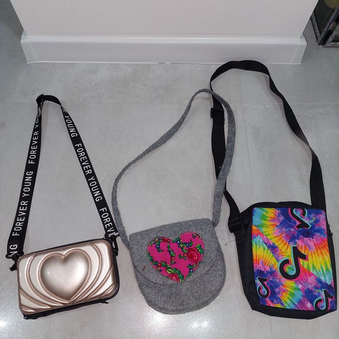 Komplet zestaw torebek dla dziewczynki tiktok