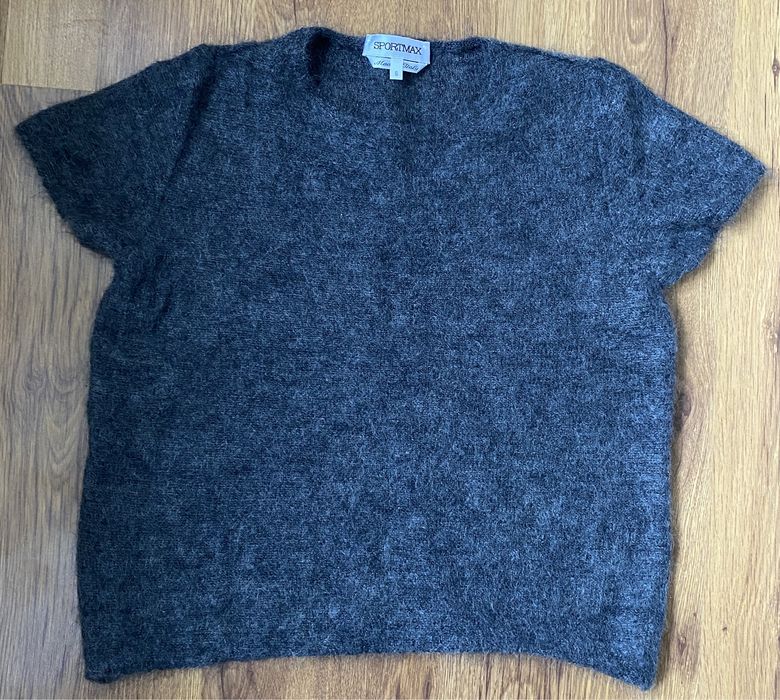 Sweter Sportmax szary, pudełkowy fason, XS, S