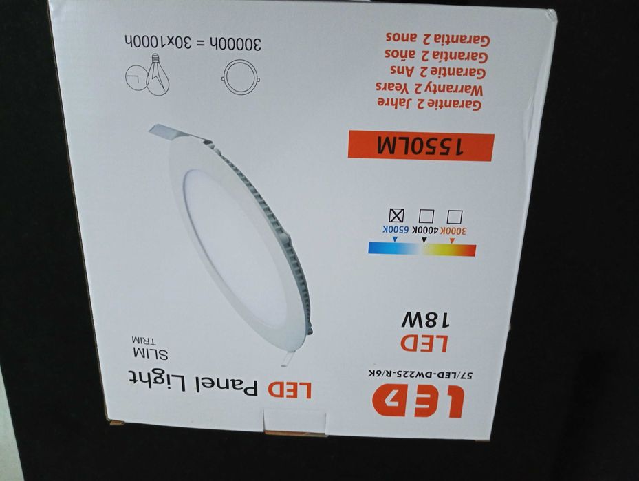 Focos led 18w 1550 lúmens novos ***