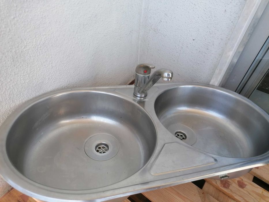 Lava loiça duplo em inox