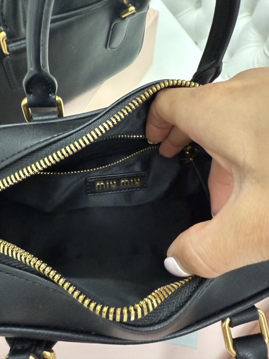 Сумка miu miu черная кожа