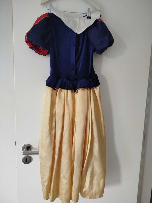 Fato Branca de neve com capa, original Disney, 9-10 anos