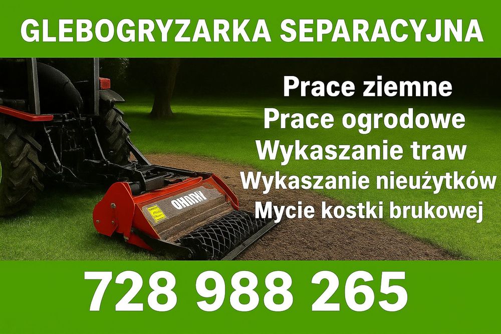 Glebogryzarka separacyjna | wynajem wertykulator, glebogryzarka