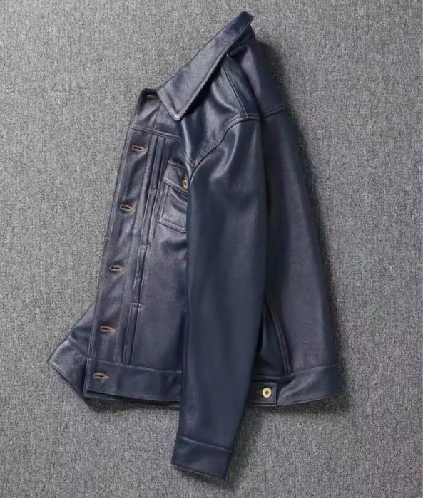 Męska kurtka skórzana klasyczna vintage skóra naturalna prosta