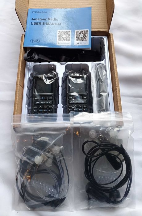 Baofeng UV-5R mini / Krótkofalówka Radiotelefon, komplet 2szt+gratis
