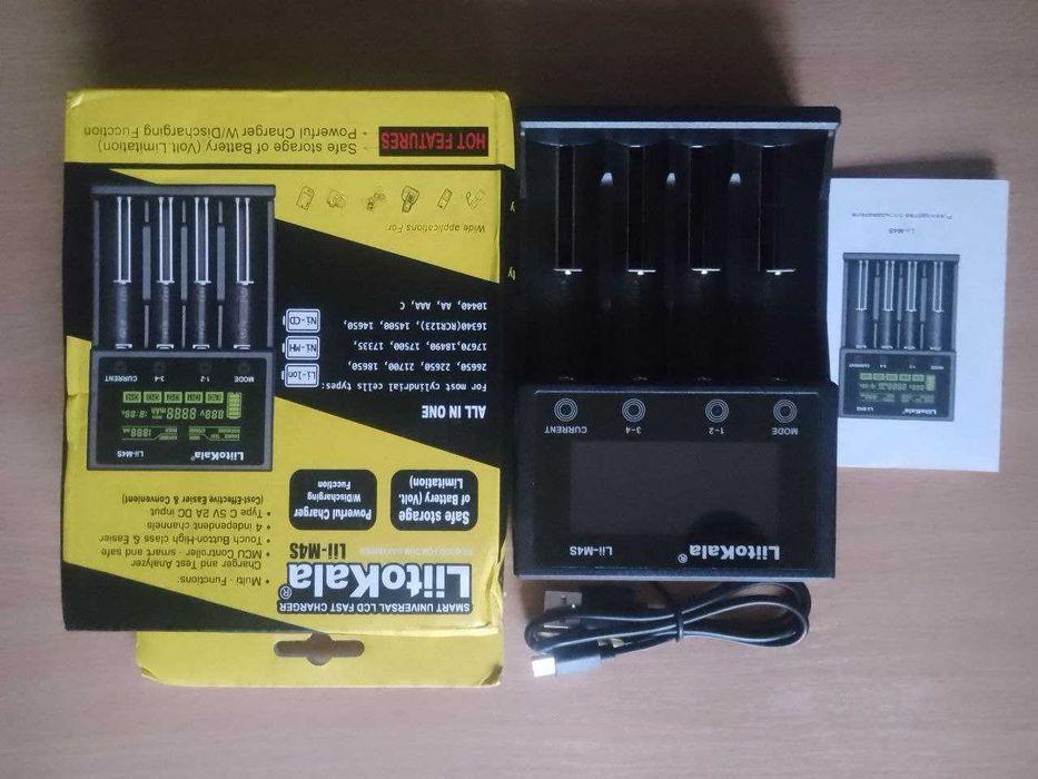 LiitoKala Lii-M4S зарядное устройство для АА, 18650 функция PowerBank