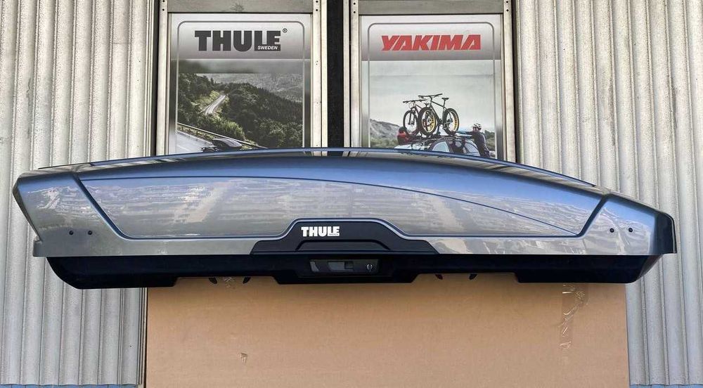 Автобокс на крышу авто Thule Motion XT Vector Pacific Touring Force Dynamic Pulse Exellence Atlantis Flow Low чорні сірі матові глянцеві нові вживані