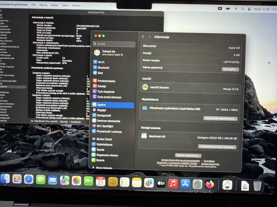 Apple MacBook Pro 14" M3 8GB /512 SSD 79 cykli