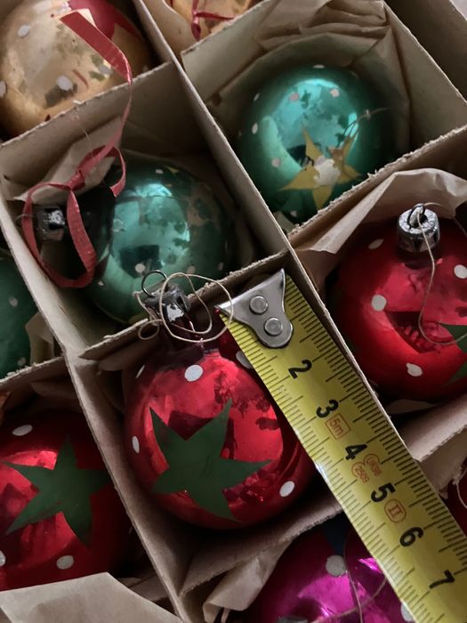 PRL bombki choinkowe szklane