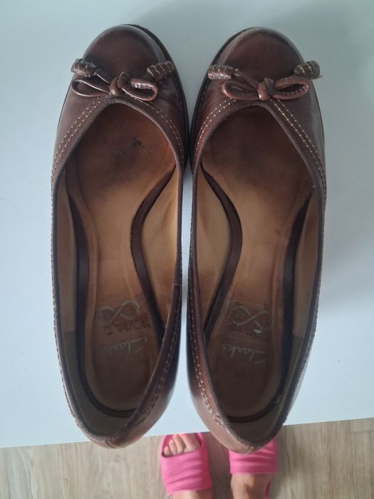 Czółenka damskie skóra naturalna clarks rozm 4.5