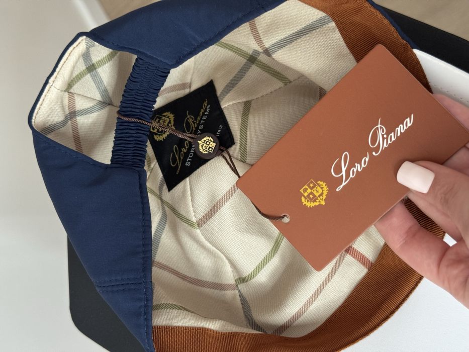 Кепка бейсболка Loro Piana 1:1 оригінал синя, преміум якість лоро піана