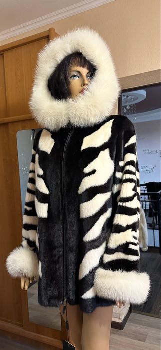 Рр 52.  Норковая шуба ‘ Бомбер’. Италия. Новая. NAFA