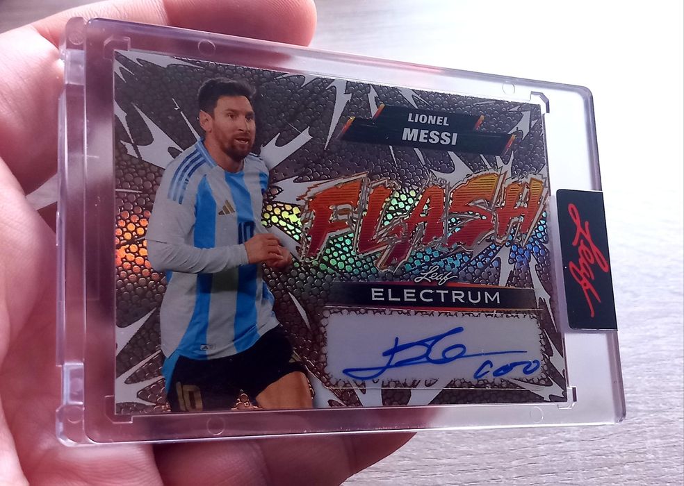 Lionel Messi Autógrafo 1/1 Leaf selado