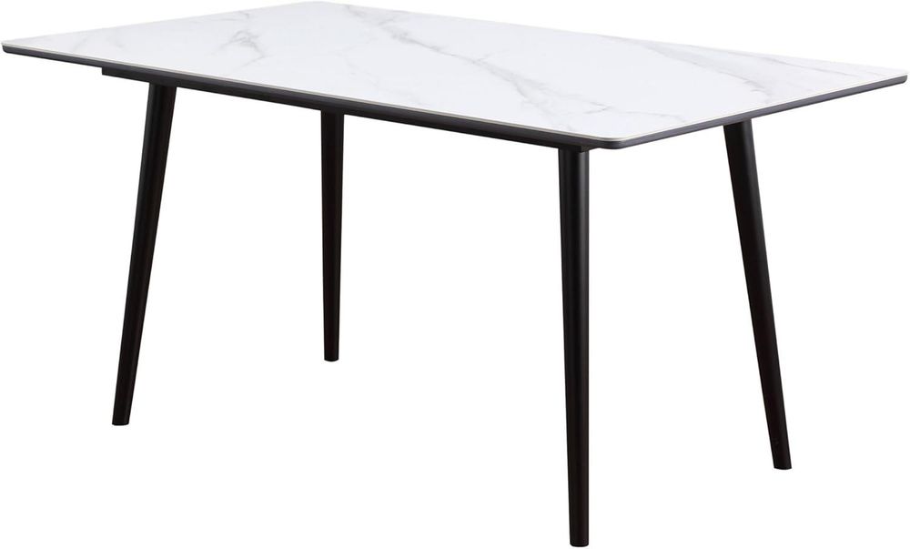 Обідній стіл Fregat Kerama 120x70 см Керамічна плита 11мм білий мармур