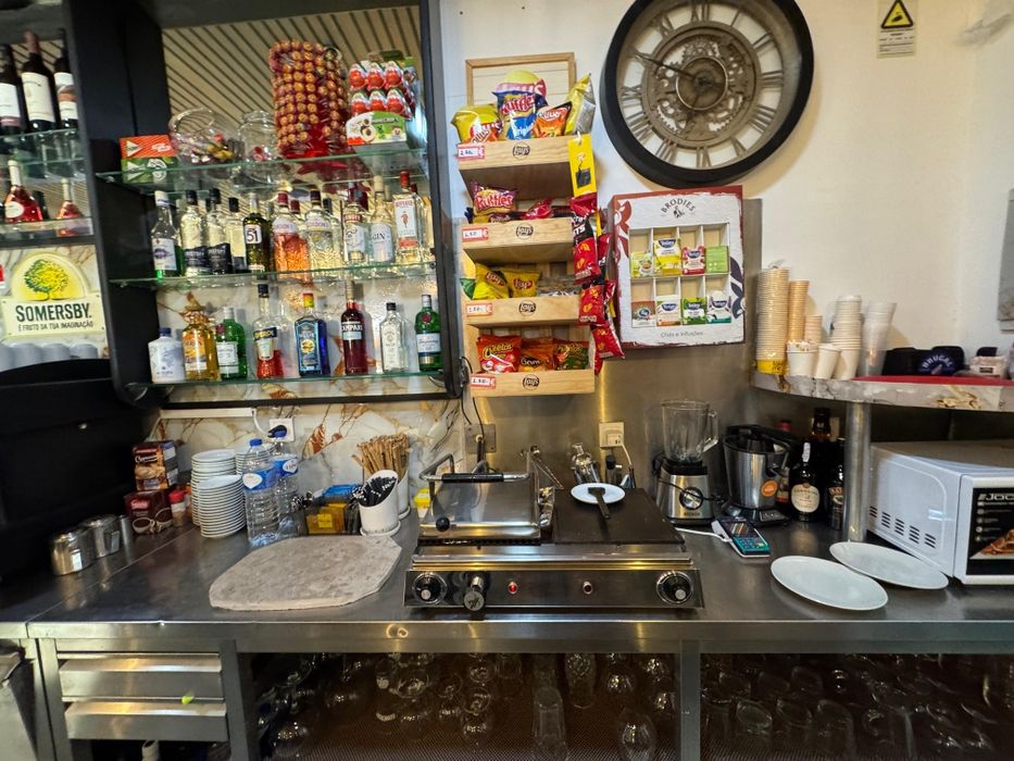 Café snack bar frente praia