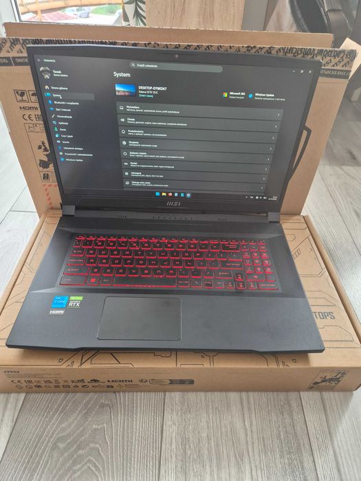 Używany laptop MSI Katana GF76 12UC-415PL wysyłka gratis!