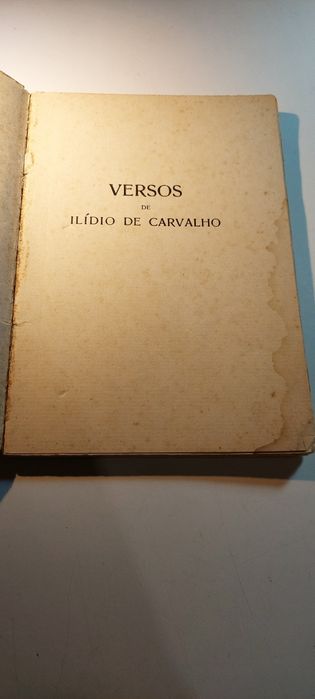 Versos de Ilídio de Carvalho (1938, Numerado) Edição Especial