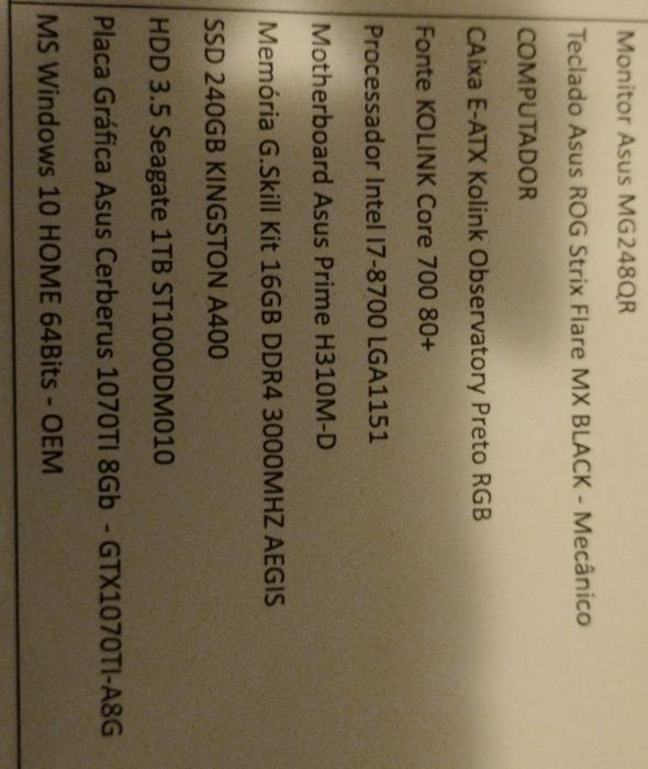 Vendo Computador Asus