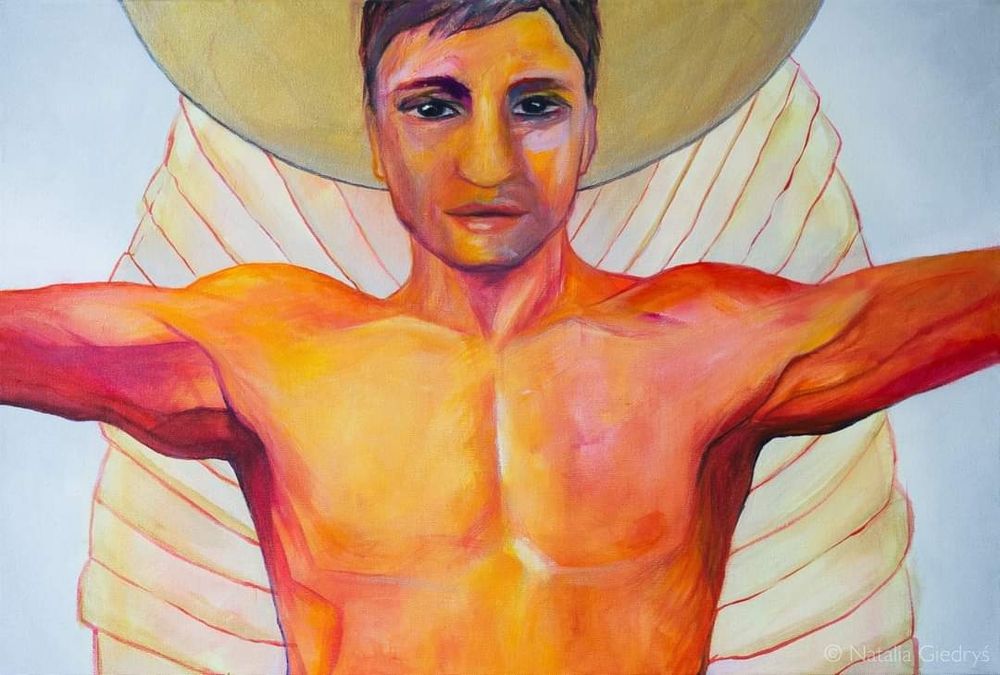 Obraz "Micha'el", akryl na płótnie, 42×62