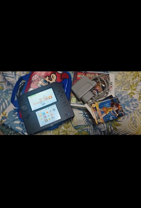 Nintendo 2DS + jogos + acessórios (conjunto completo)