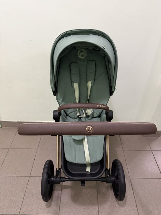 Коляска 2 В 1 Cybex Priam Leaf Green, Шасі Rosegold