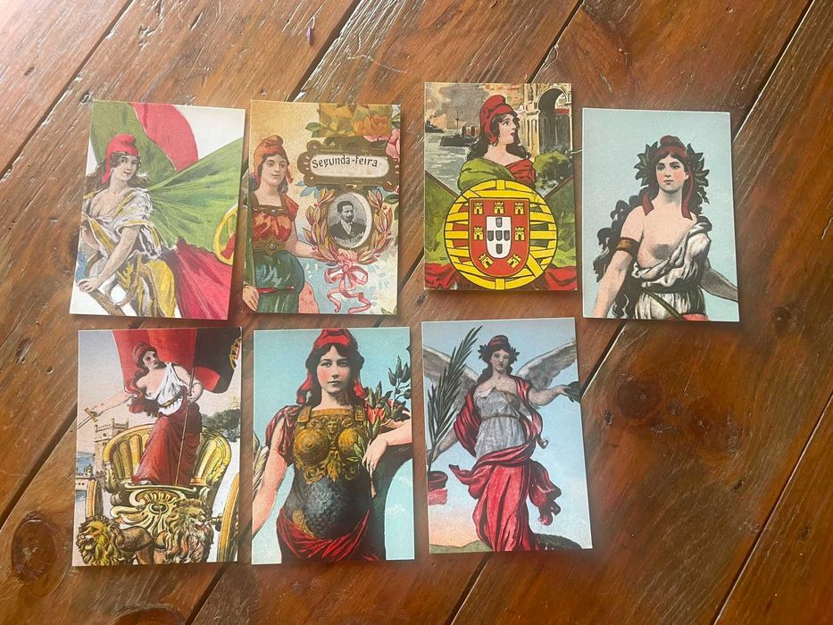 Conjunto de 7 Postais Centenário da República