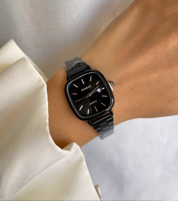 Часы Casio женские чёрные, кварцовые Касио часы женские
