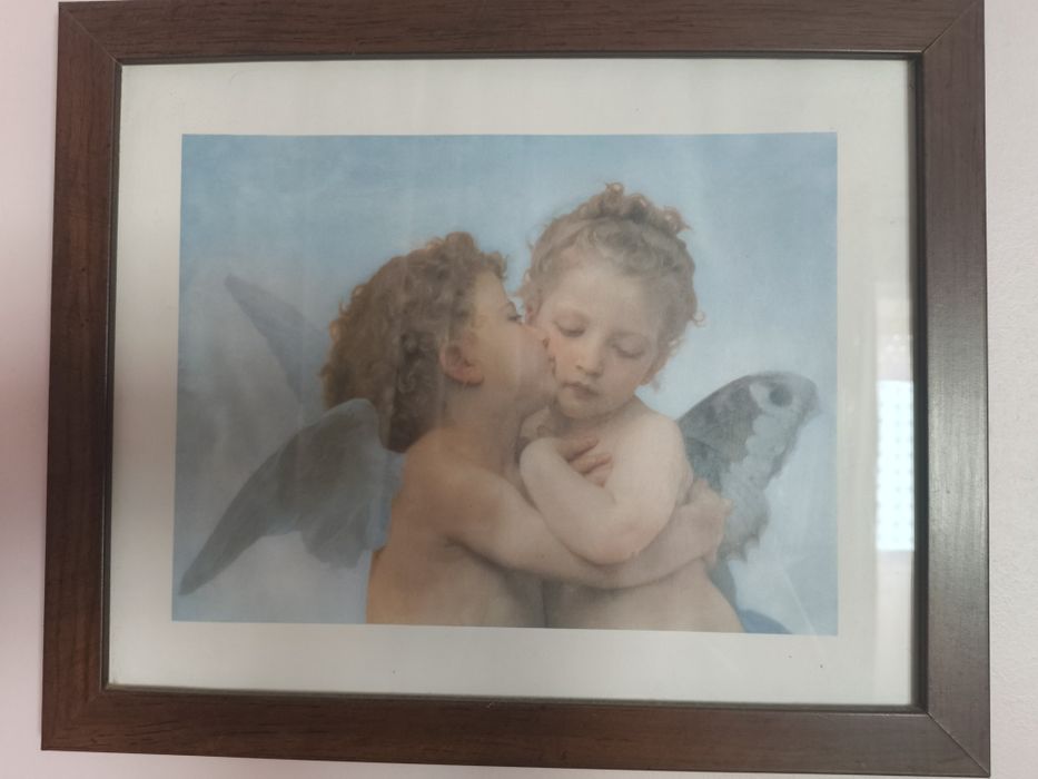 Quadro com dois anjinhos