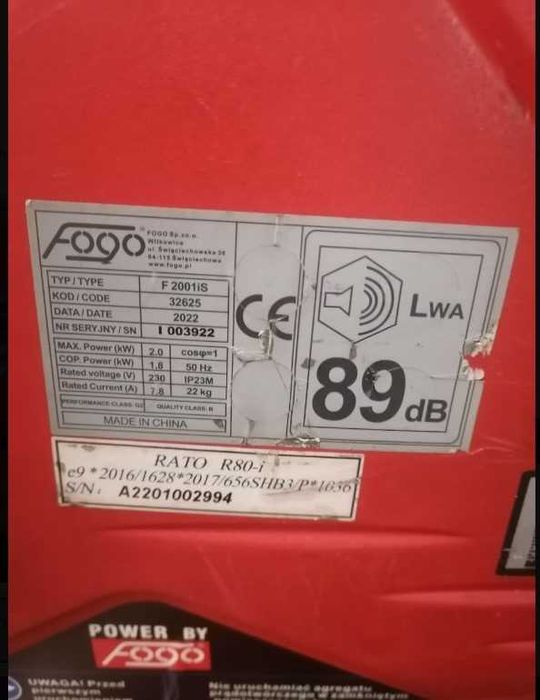продам  бензиновий інверторний Fogo F2001IS