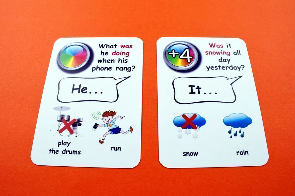 Fun Card English. Past Continuous