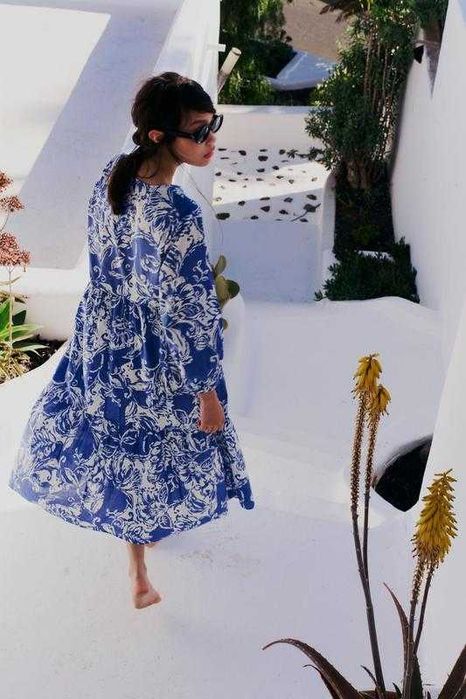 Zara сукня, плаття міді тоненька бавовна