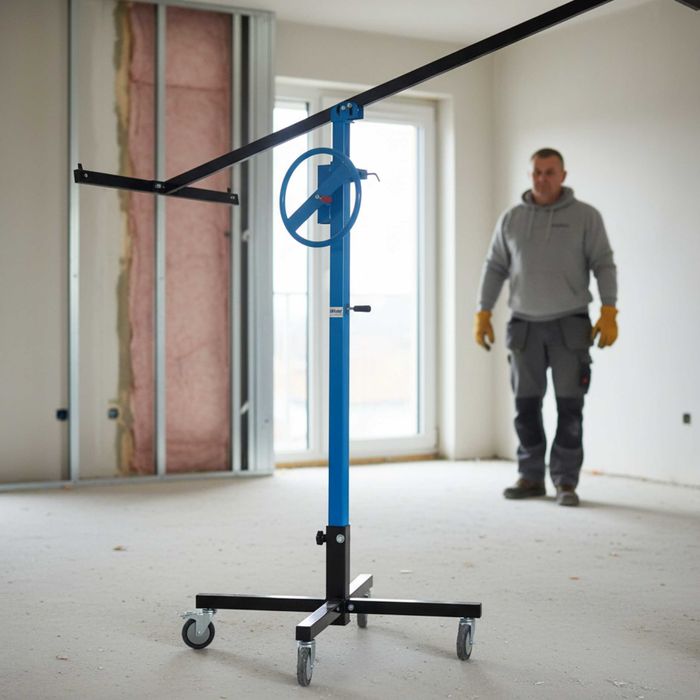 Podnośnik do płyt GK OSB karton gips 170-290 cm do 40 kg Mobilny