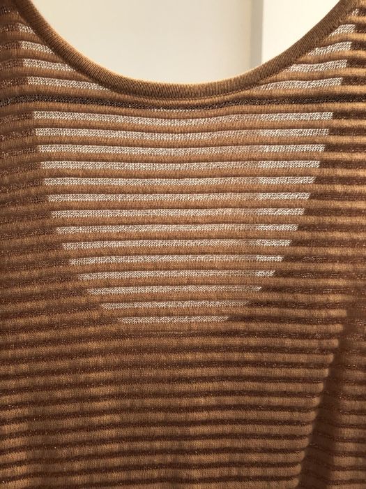 Hit Sezonu! Bezowo-Złota Sukienka Mini Dekolt Z Tyłu S Lato Sexy