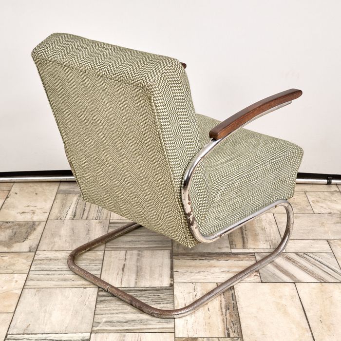 Fotel Bauhaus S-411, Thonet, lata 30. XX wieku, Czechosłowacja