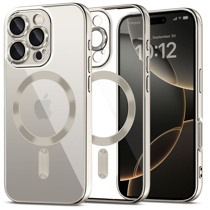 Tech-Protect Magflex Magsafe Iphone 16 Pro Shiny Titanium