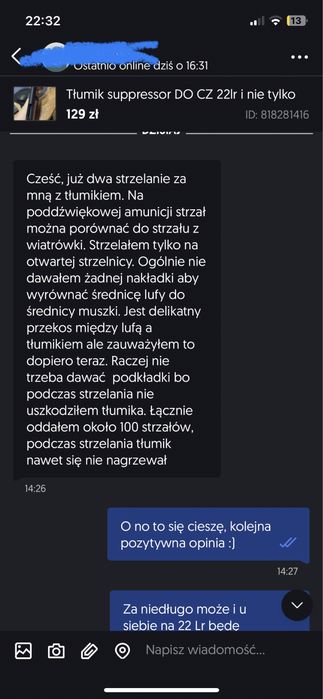 Tłumik suppressor DO CZ 22lr i nie tylko