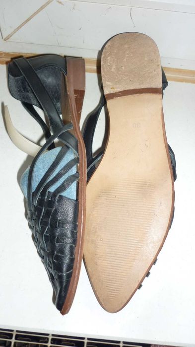 Topshop- skórzane letnie buty  r; 38