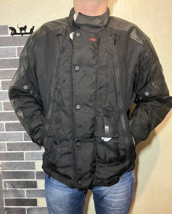 Комбинированная мото куртка