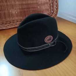 Chapéu de aba larga verde escuro Somlys #