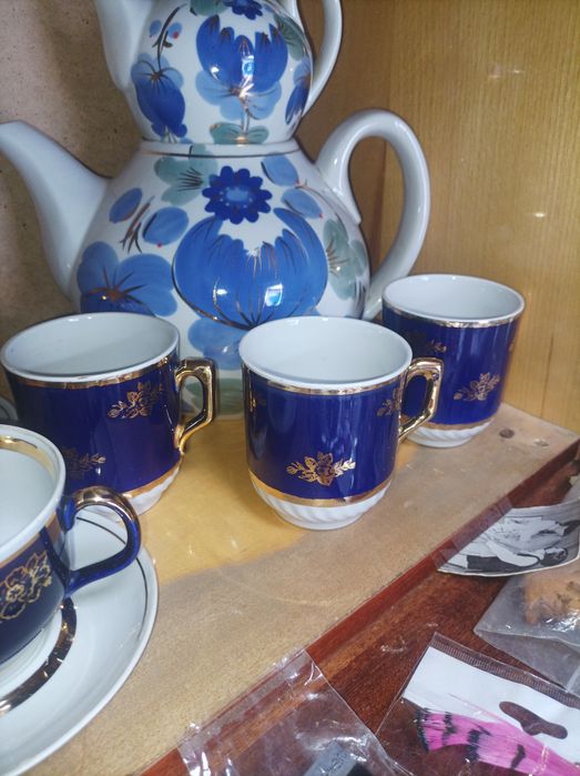 Чайний сервіз кобольтовий на 6 персо