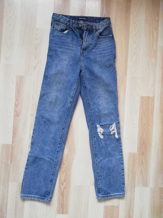 Spodnie jeansy niebieskie (zamek zepsuty!) S/XS