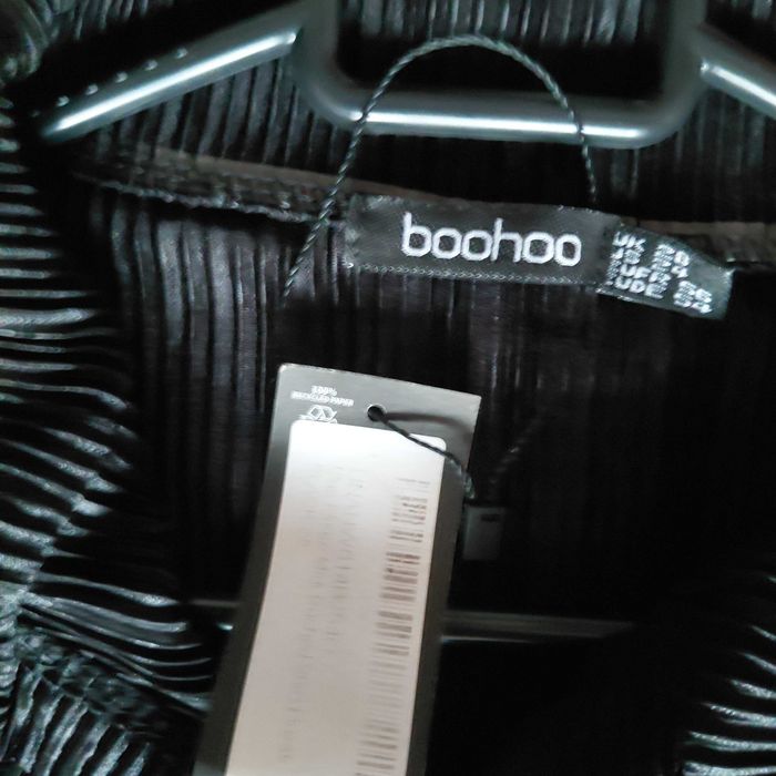 Czarna maxi plisowana zapinana sukienka plus size 54